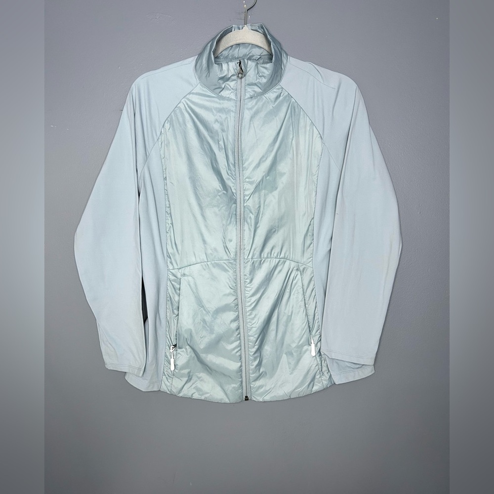 Kyodan Outdoor Jacket Womens M Light Blue Insulated Full Zip Lightweight Hiking‎